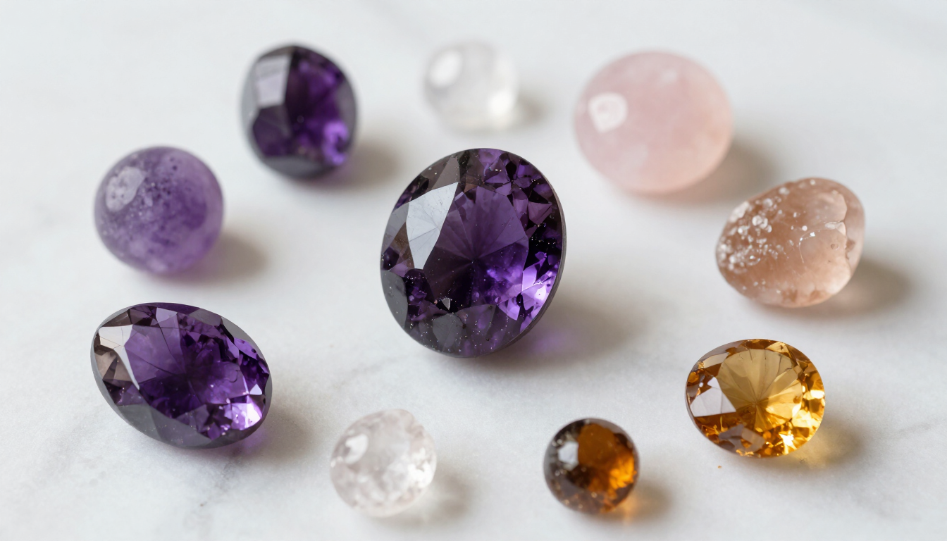 Crystals and gemstone jewelry collection at Soluna Gitana