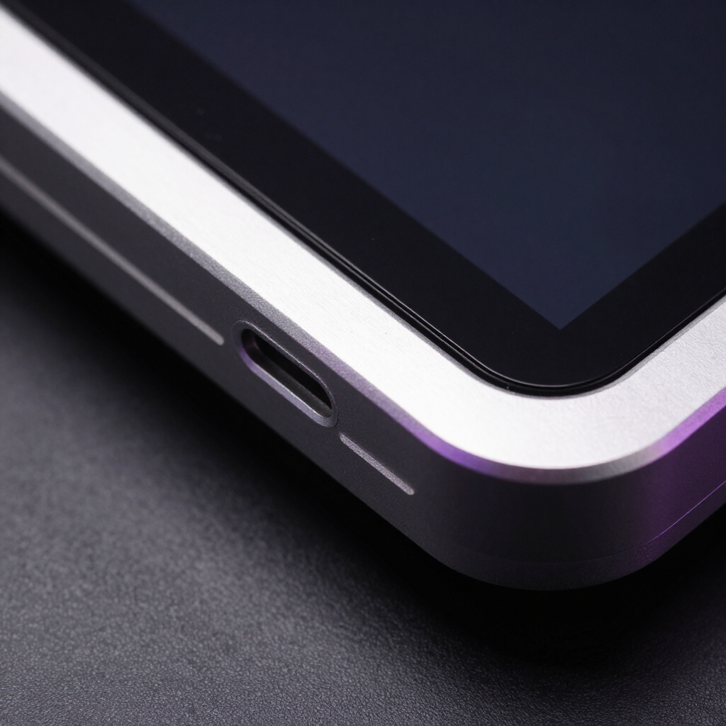 Metal bezel and rubber gasket seal detail
