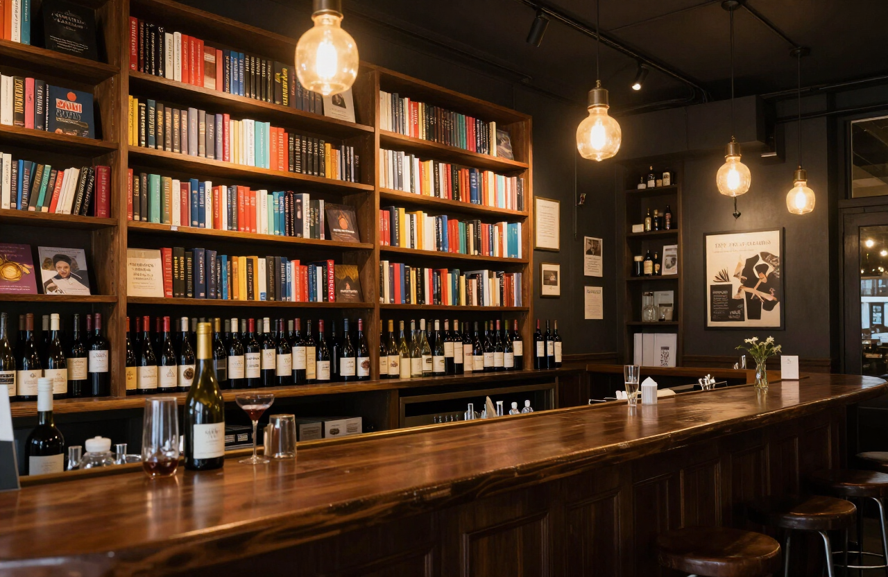 The Lit. Bar independent bookstore and wine bar in the Bronx