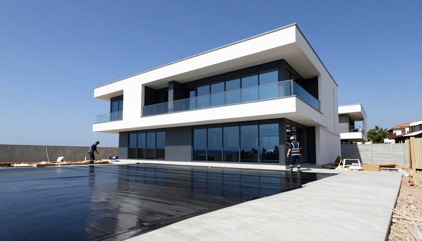 Antalya’da modern yapıda profesyonel su yalıtımı uygulaması