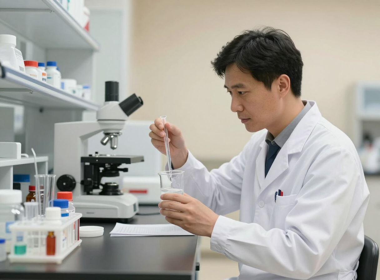 นักวิจัยในห้องปฏิบัติการ R&D พัฒนาสูตรสกินแคร์ OEM