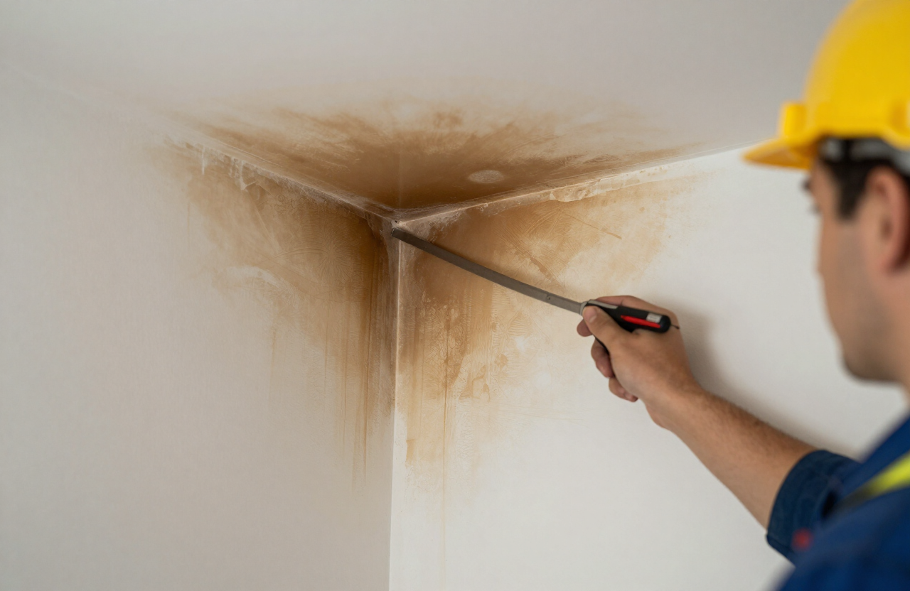 Secaucus Single-Family Home Exterior + Drywall Repair Water damage repair