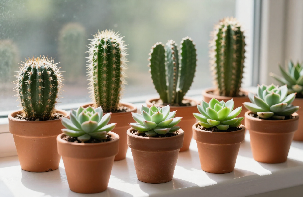 Cactus y suculentas en invierno