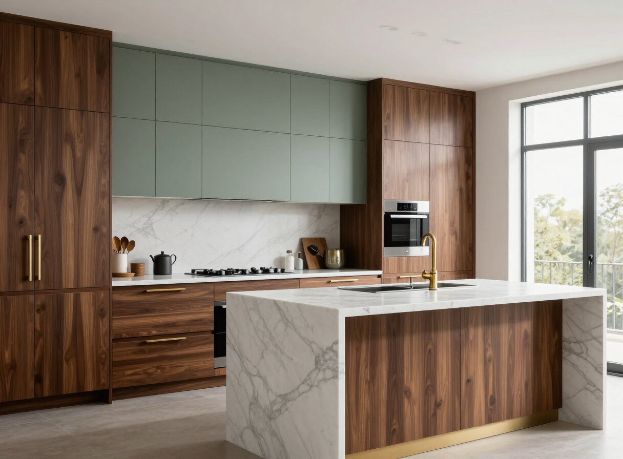 Sage & Walnut — Kitchen by HS Kitchens Studio, Edinburgh