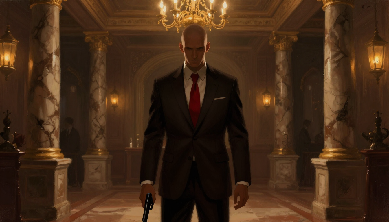 Atmospheric artwork inspired by Hitman