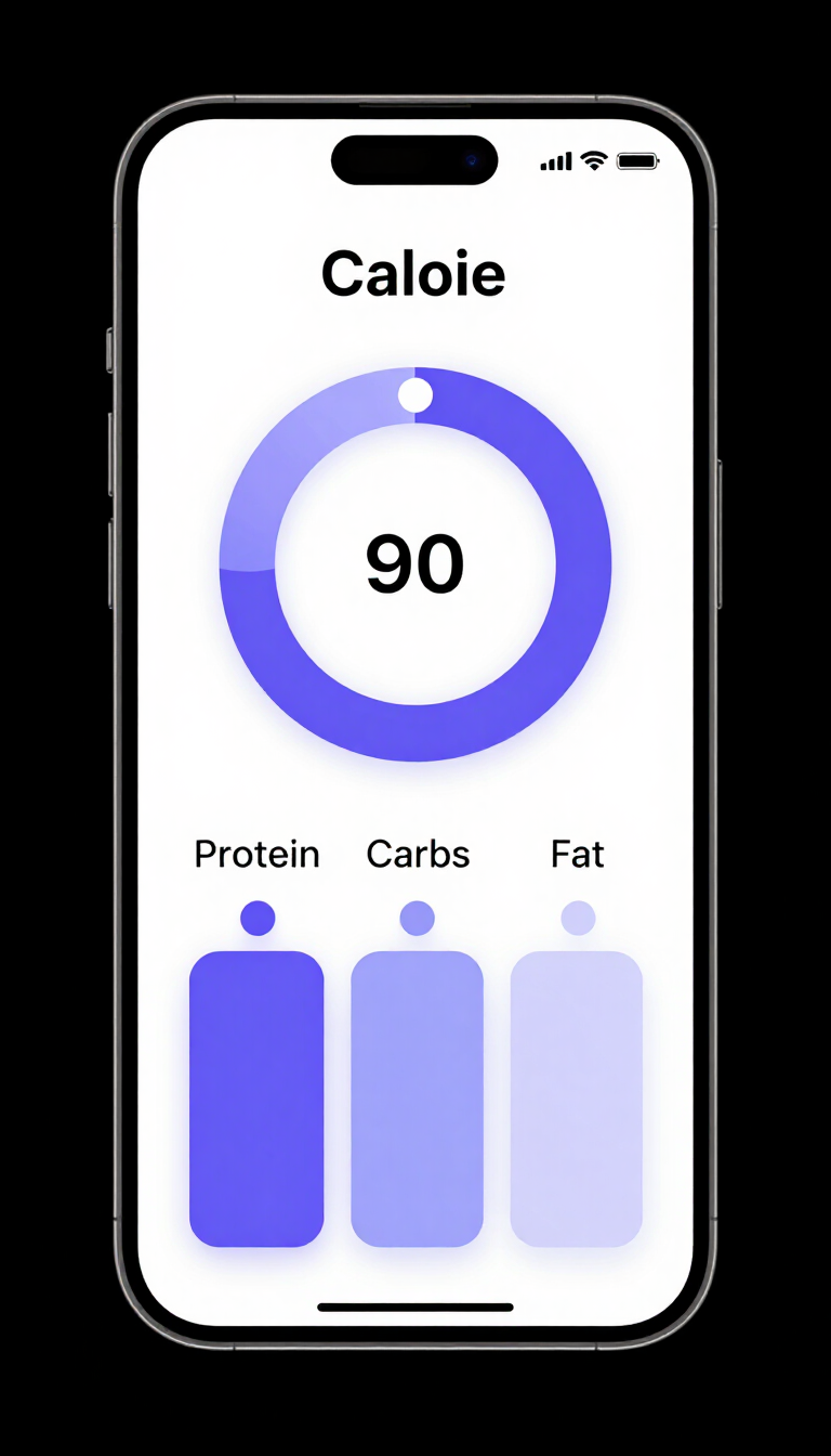 Your macros, crystal clear screen in the Thrive app