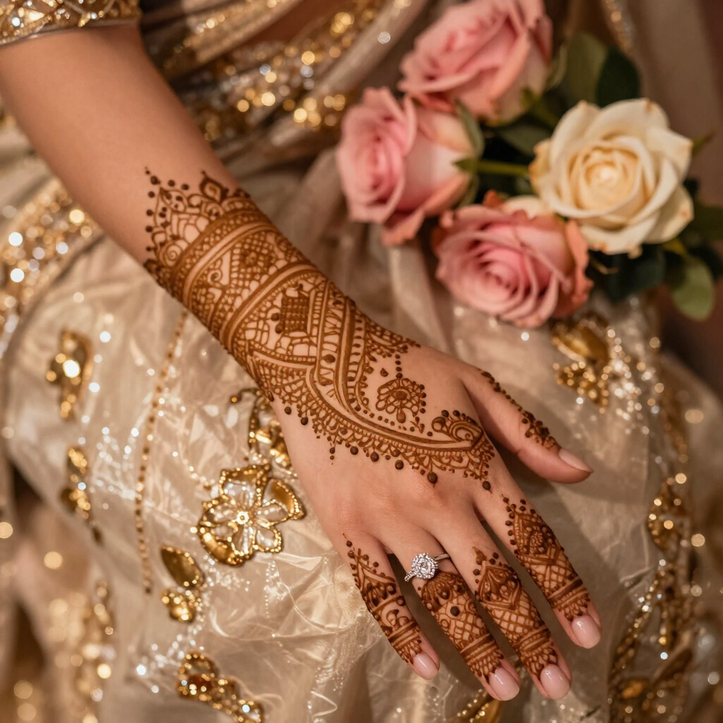 Engagement Mehndi design in Delhi NCR