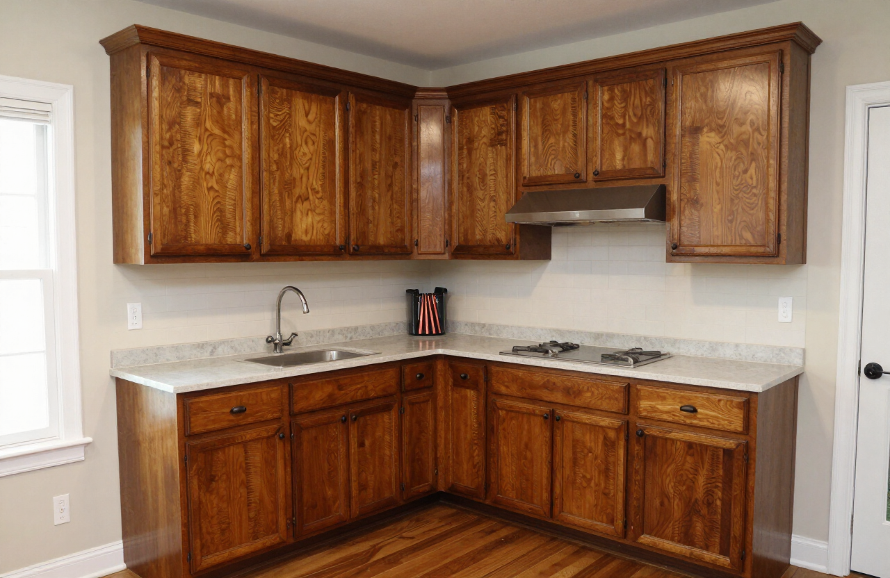 Lodi kitchen cabinets before painting
