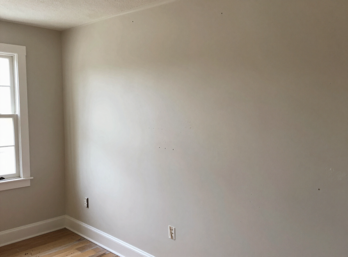 Townhouse apartment wall in Ridgefield Park NJ with moving damage and nail holes before drywall repair