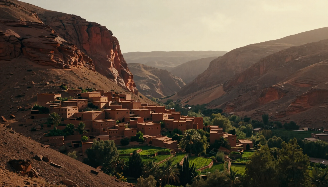 Taghia village in the High Atlas Mountains of Morocco