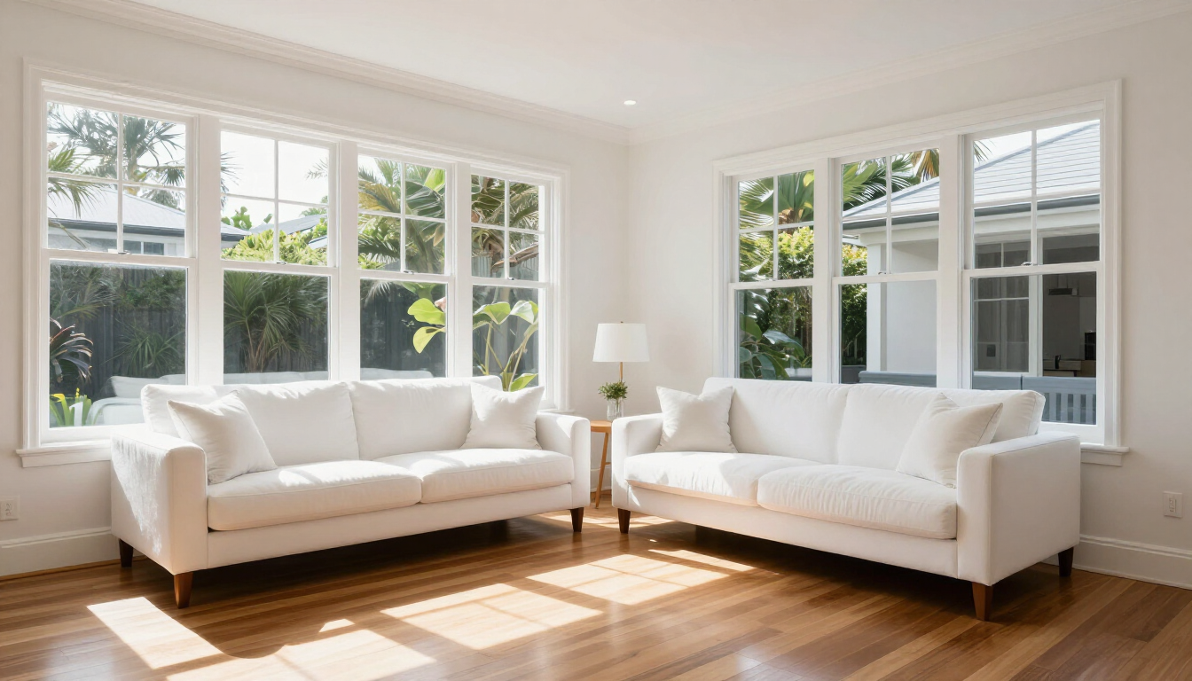 Freshly cleaned living room