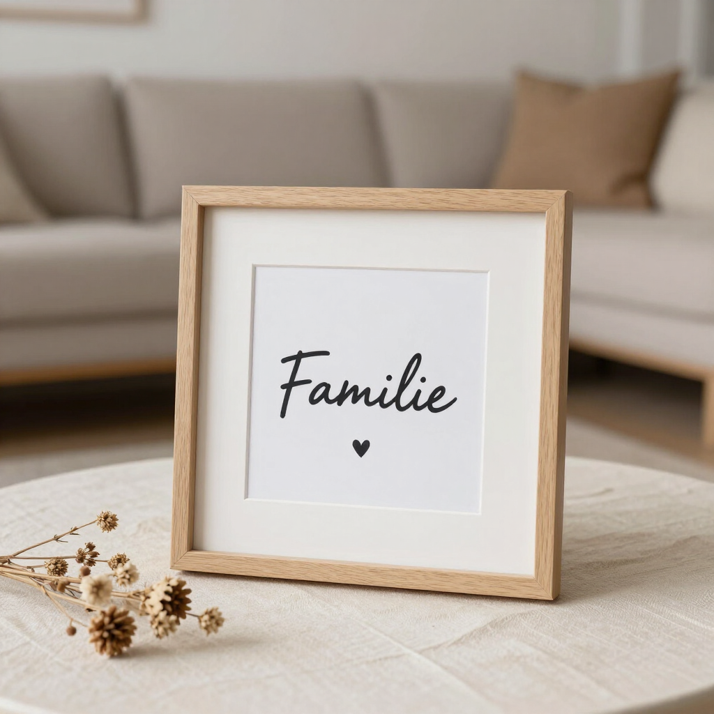 Familienbild im Rahmen