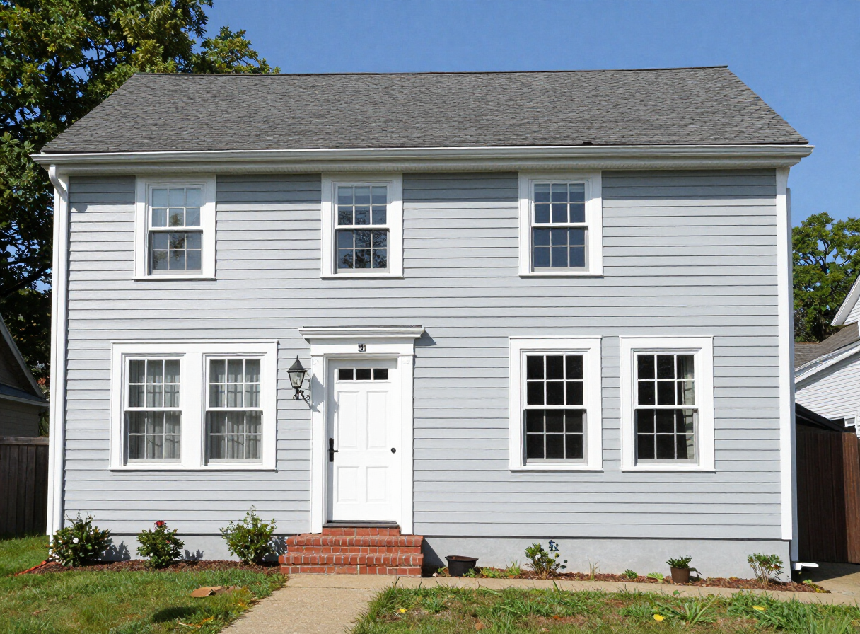 Hasbrouck Heights colonial exterior after painting