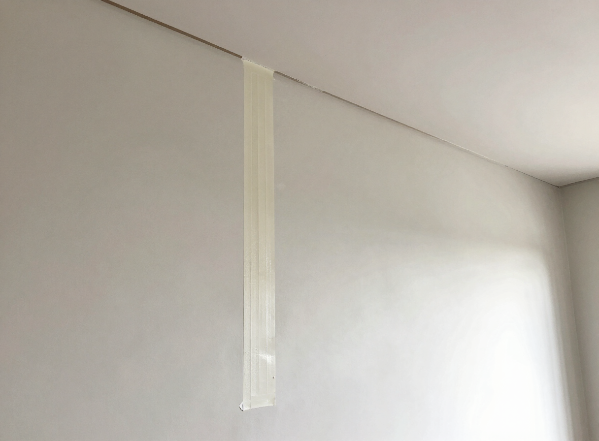 Failed drywall tape — after