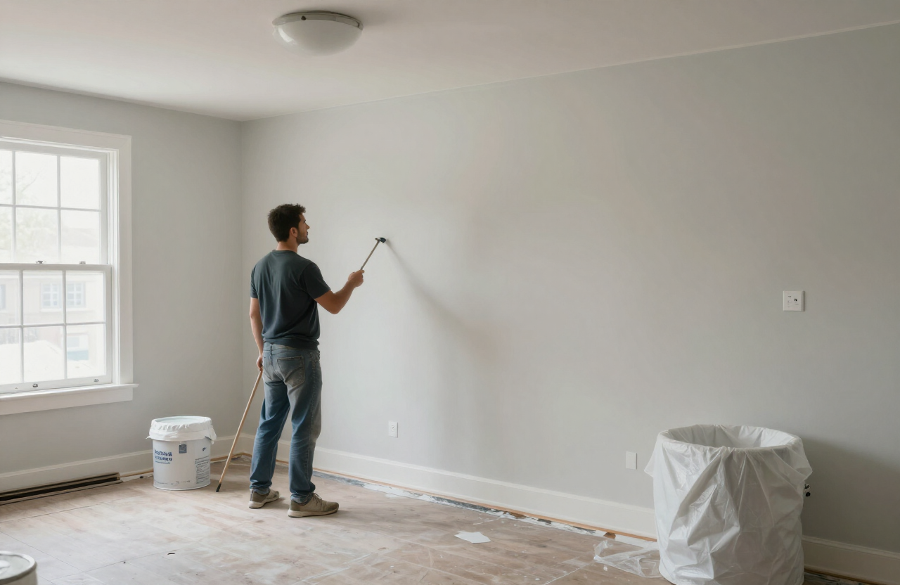 Occupied home painting in East Rutherford NJ with minimal disruption, protected furniture