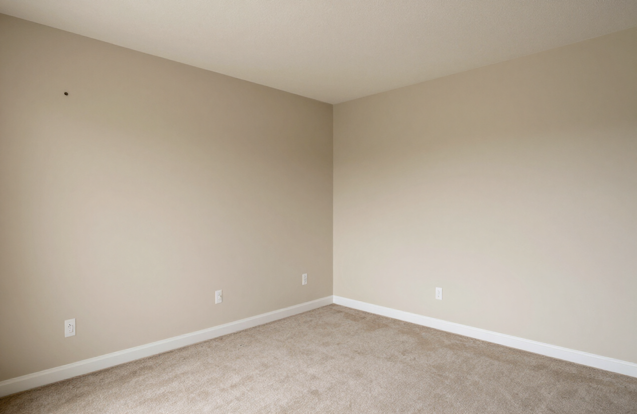 Vacant apartment near Secaucus Junction before move-in painting