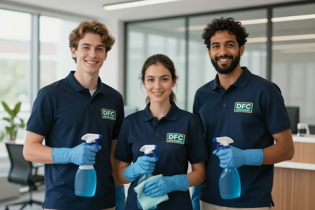 Friendly professional cleaning team