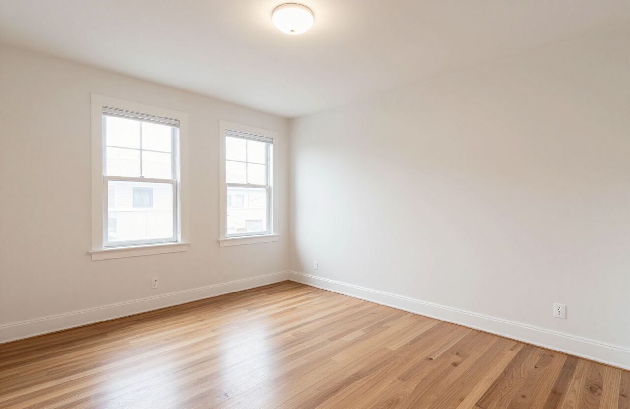 Vacant 2-bedroom apartment in West New York NJ after move-in painting