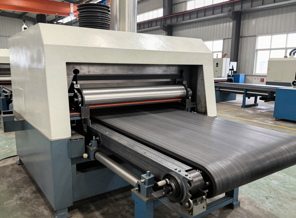 Vulcanizing press line in the DEEPROOT workshop