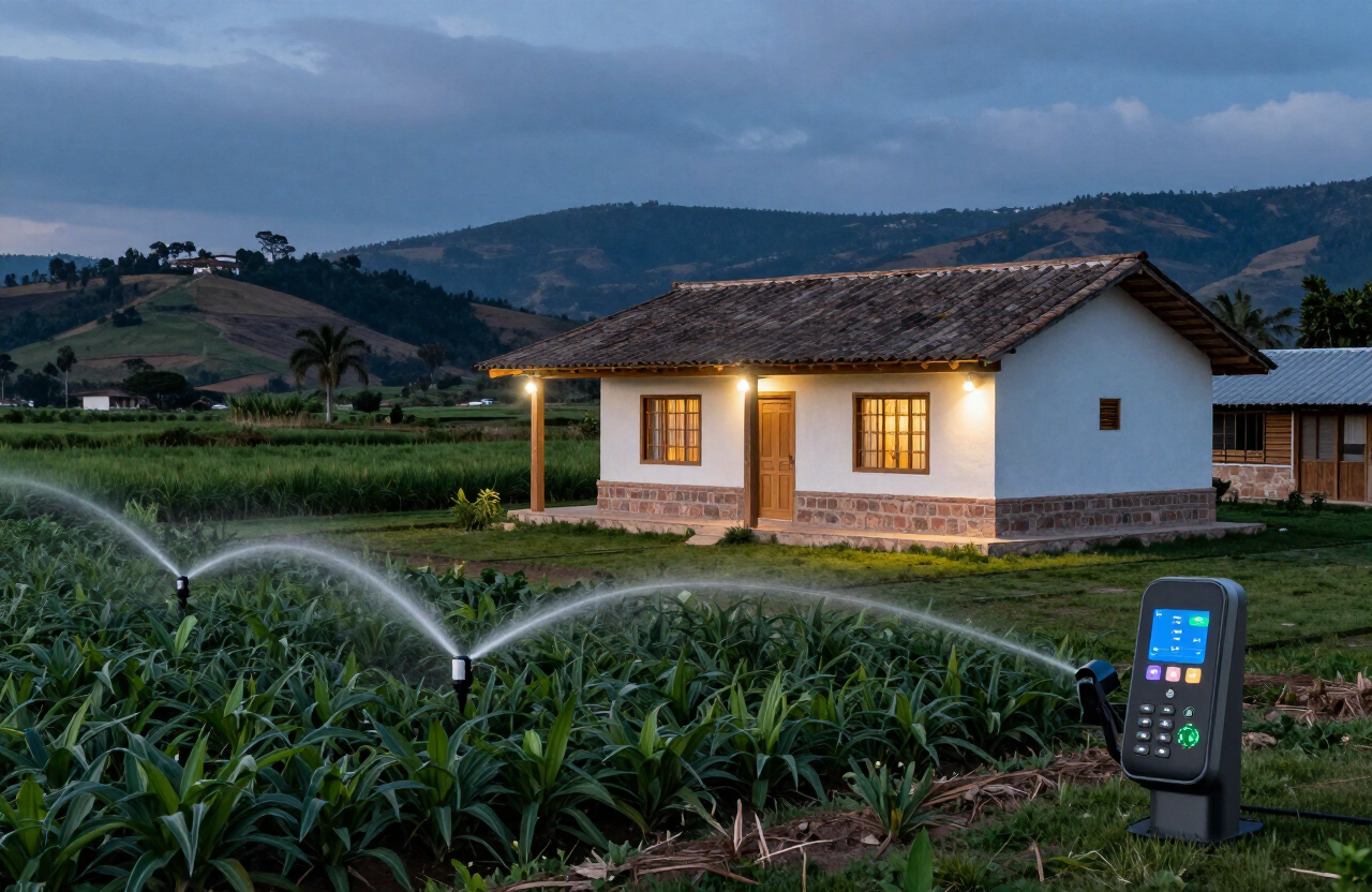 Casa de campo en Lambayeque — Riego y seguridad