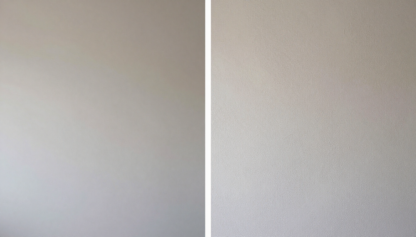 Side by side comparison of a plaster wall and a drywall wall in a Hoboken NJ home