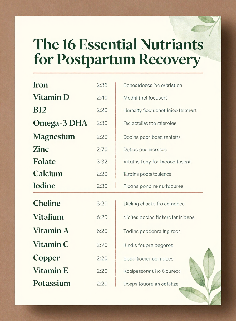 Preview of the Nutrition Guidelines for Nursing Moms one-page guide